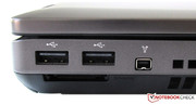 Zwei USB 2.0- und eine Firewire-Buchse