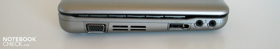 Linke Seite: VGA, USB, Audio Ports