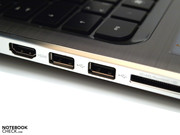 ...2x USB.2.0 (von insgesamt 4) an der linken Seite und HDMI, ...