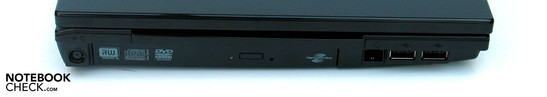 Links: USB, HDMI, VGA, ExpressCard, LAN, Kensington Lock