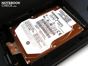 Die Festplatte (5400 U/Min) umfasst 500 GByte.