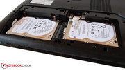 Die beiden Festplatten bieten eine Kapazität von jeweils 500 GByte.