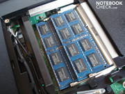 Beide Arbeitsspeicherslots sind bereits mit 2x 2048 MByte schnellem DDR3 RAM (1333 MHz) bestückt
