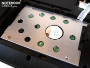 Die 640 GByte große Festplatte liefert eine ordentliche Leistung.
