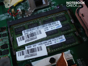Beide Arbeitsspeicherslots sind bereits mit 2x 2048 MByte DDR3-RAM belegt