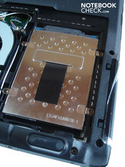 Hier ruht die zweite Festplatte. Die Gesamtkapazität beträgt also 640 GByte