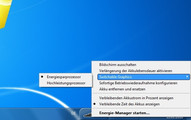 Rechtsklick auf Akku-Icon