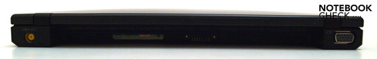 Rückseite: Strom, Akku, VGA