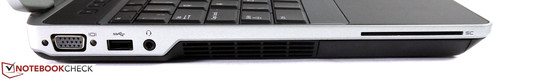 Linke Seite: VGA, USB 3.0, Audio, Smart Card Reader