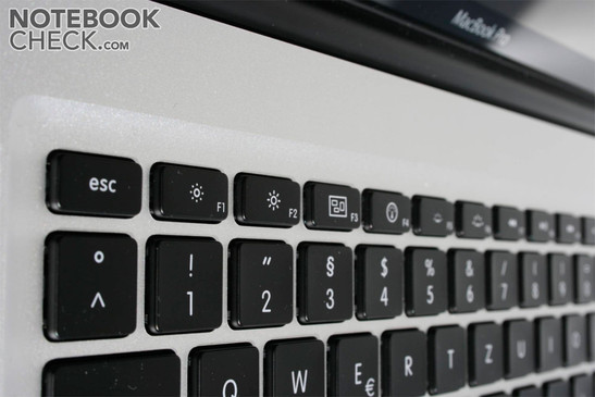 Der Streifen oberhalb der Tastatur wird sehr heiss