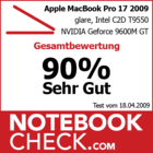 MacBook Pro 17 2009 Unibody Award