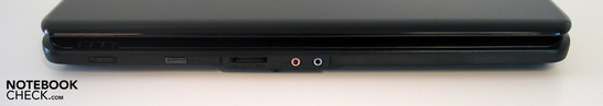 Vorderseite: Cardreader, Audio Ports