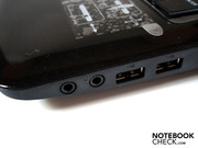 2x Sound und 2x USB 2.0 eröffnen die rechte Seite.
