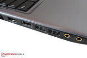 Die linke Seite beherbergt zwei USB-3.0-Anschlüsse.
