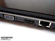 VGA, HDMI und RJ-45 Gigabit-Lan sind zu weit vorne angebracht