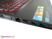 FireWire, eSATA und DisplayPort sind nicht vorhanden.