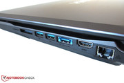 Drei USB-3.0-Ports verdienen Lob.