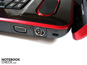 VGA, Stromversorgung und Kensington Lock.