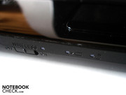 Wlan und Bluetooth werden per Schieberegler (de)aktiviert.