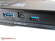 Insgesamt gibt es drei USB-3.0-Ports.