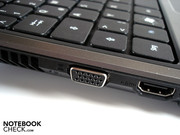 Externe Monitore werden per VGA oder HDMI mit Bildmaterial versorgt.