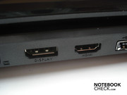 Displayport und HDMI auf der linken Seite
