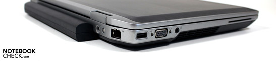 Linke Seite: Netyanschluss, LAN, USB 2.0, VGA, Komi/Audio, Smartcard