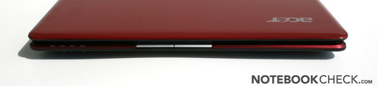Frontseite: Bluetooth Switch, WLAN Switch