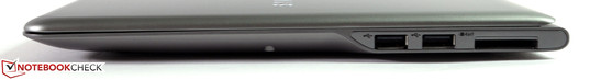 Rechte Seite: 2x USB 2.0, Card Reader