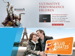 Samsung: SSD 840 mit Gratis-Flug oder Gratis-Game Assassin's Creed 3 Samsung: SSD 840 mit Gratis-Flug oder Gratis-Game Assassin's Creed 3