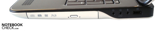 Rechte Seite: 3x Sound, eSATA/USB 2.0-Combo