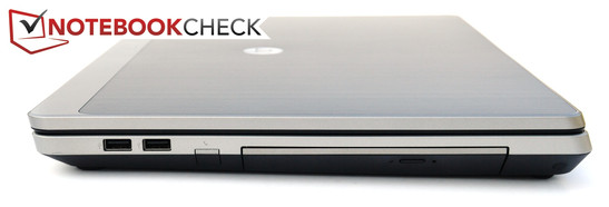 rechte Seite: 2x USB 2.0, DVD-Brenner