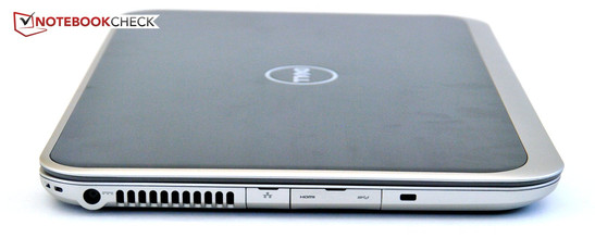 Linke Seite: Power, Gigabit-LAN, HDMI, USB 3.0