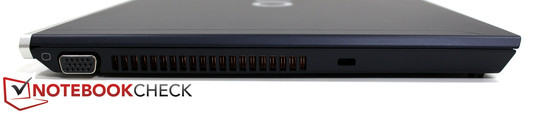 Linke Seite: VGA, Kensington Lock