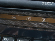 Berührungsempfindliche Leiste inklusive Schaltfläche zum Deaktivieren des Touchpads