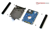Verbaut wurde eine schnelle 500-GB-Festplatte von Hitachi.