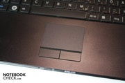 Auch nicht sehr groß ist das Touchpad.
