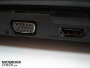 VGA und HDMI auf der linken Seite