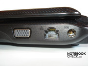 VGA, RJ45 Gigabit-LAN und Stromanschluss auf der rechten Seite