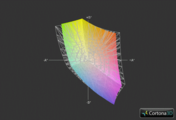 Medion Erazer X6813 vs. sRGB (Gitter)
