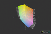 Medion Erazer X6817 vs. sRGB (Gitter)
