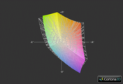 Medion Erazer X6811 vs. sRGB (Gitter)