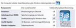 Windows Leistungsindex