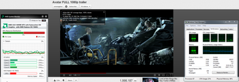 Auch Youtube Videos werden bis 1080p flüssig mit akzeptabler Last wiedergegeben.