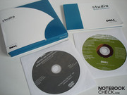 Zubehör in Form von Handbuch, Treiber-DVD und Win7-DVD