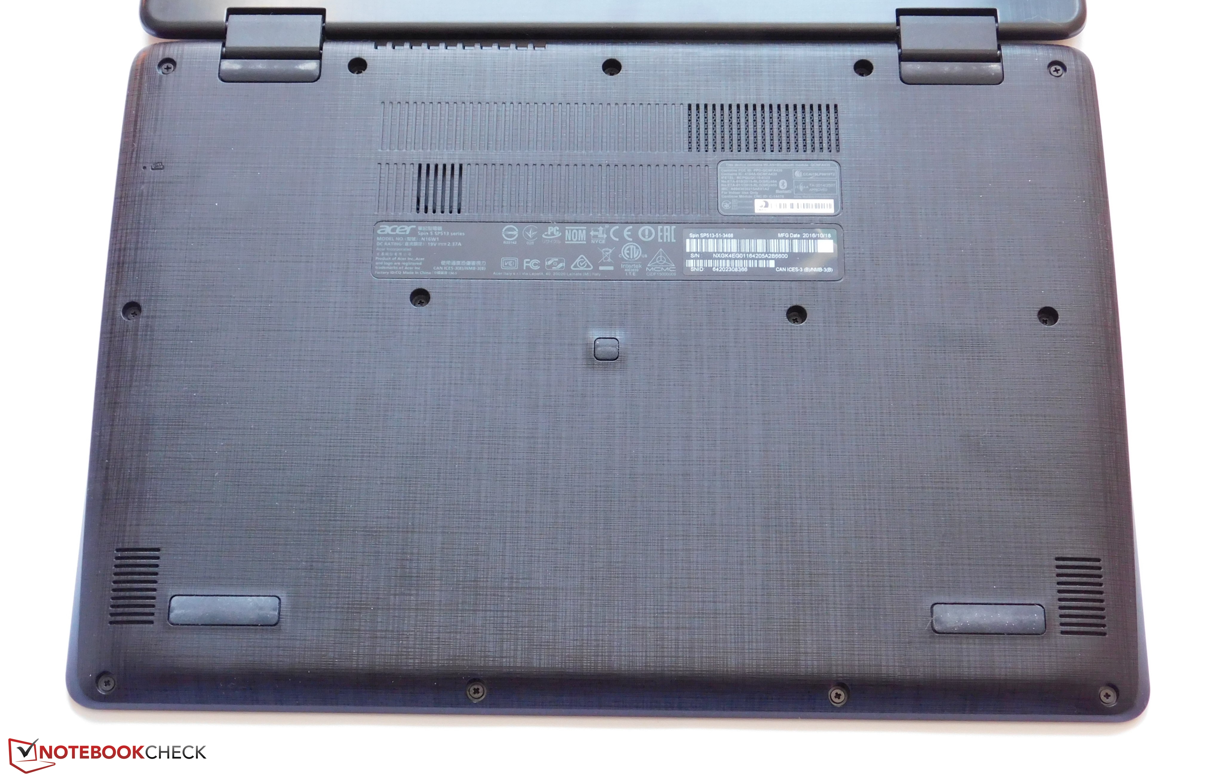 Test Acer Spin 5 SP513-51 Convertible - Notebookcheck.com ...