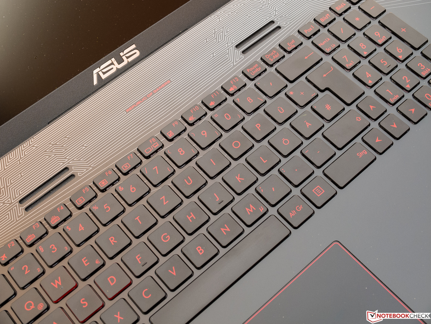 DEUTSCHE Silber Tastatur Keyboard Ohne Rahmen mit Beleuchtung für ASUS GL752VW 