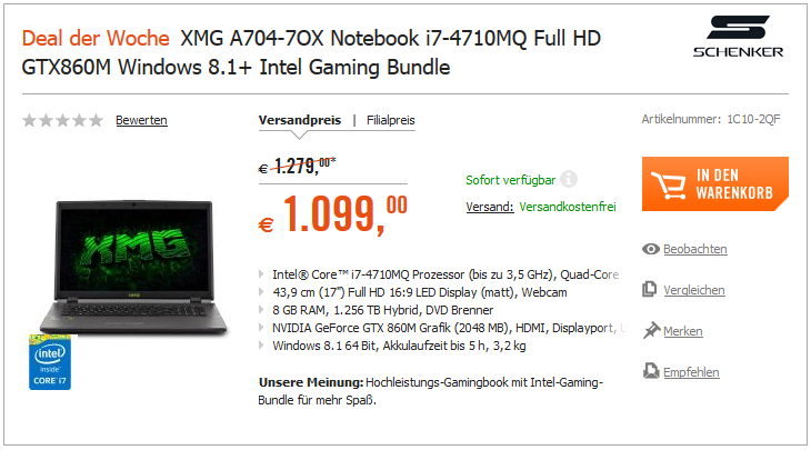 Schenker XMG A704-70X