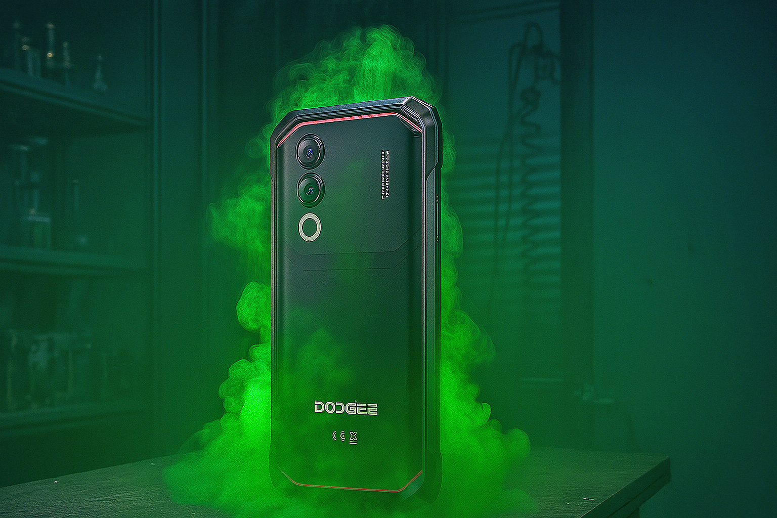 Der MIL-STD-810 umfasst auch Tests in ätzenden Umgebungen. Ob das Doogee Blade 20 Turbo diesen Test jemals durchlaufen hat, lässt sich kaum prüfen. (Bild erstellt mit ChatGPT)