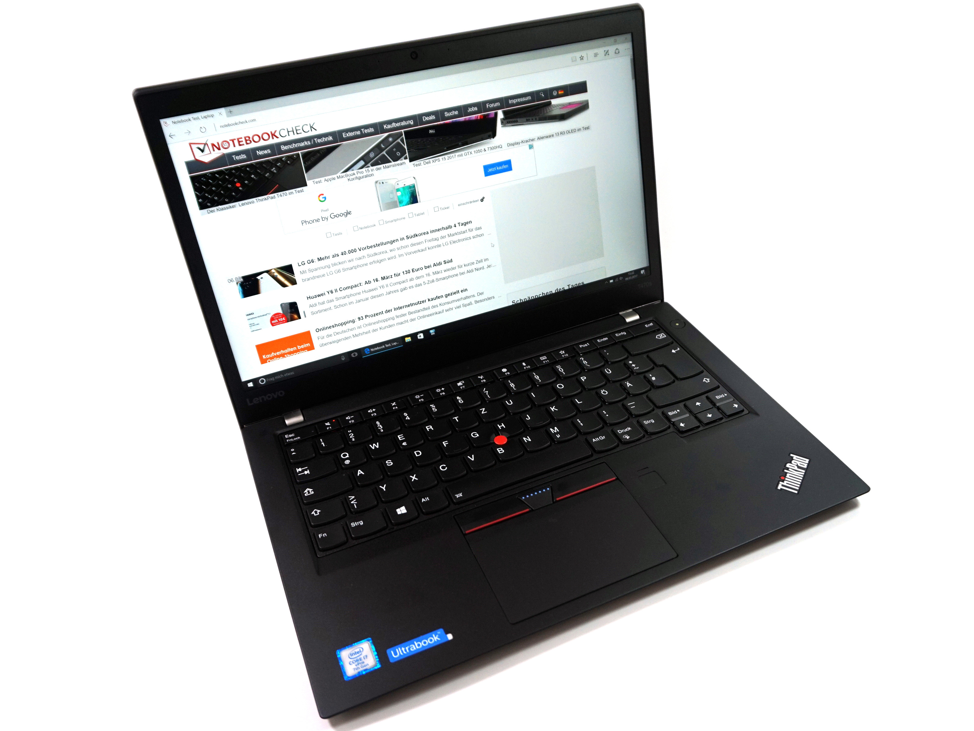 Test Lenovo ThinkPad T470s (Core i7, WQHD) Laptop -  Tests